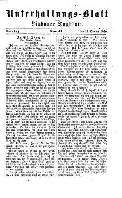 Lindauer Tagblatt für Stadt und Land. Unterhaltungs-Blatt zum Lindauer Tagblatt (Lindauer Tagblatt für Stadt und Land) Samstag 15. Oktober 1870