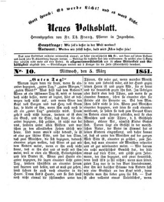 Neues Volksblatt Mittwoch 5. März 1851