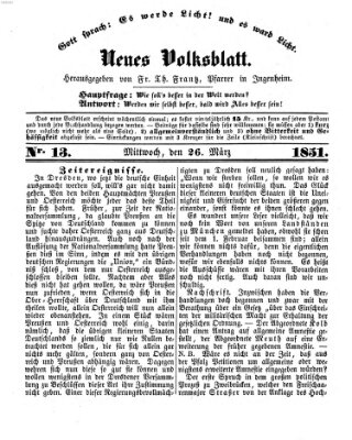 Neues Volksblatt Mittwoch 26. März 1851