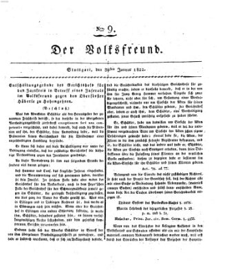 Der Volksfreund (Der Volksfreund aus Schwaben) Mittwoch 30. Januar 1822