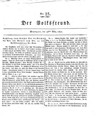 Der Volksfreund (Der Volksfreund aus Schwaben) Mittwoch 27. März 1822