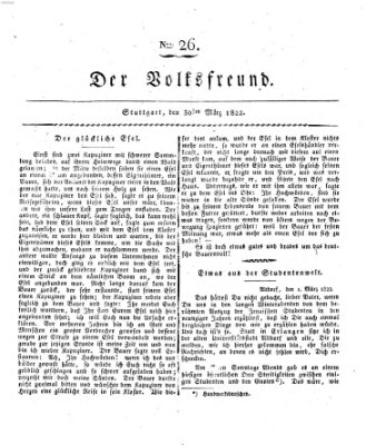 Der Volksfreund (Der Volksfreund aus Schwaben) Samstag 30. März 1822