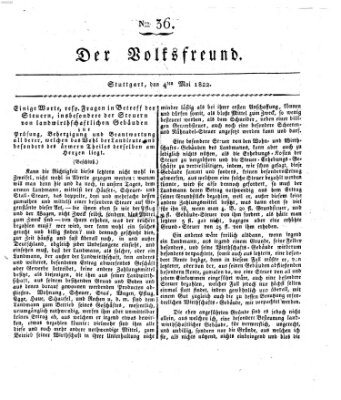 Der Volksfreund (Der Volksfreund aus Schwaben) Samstag 4. Mai 1822