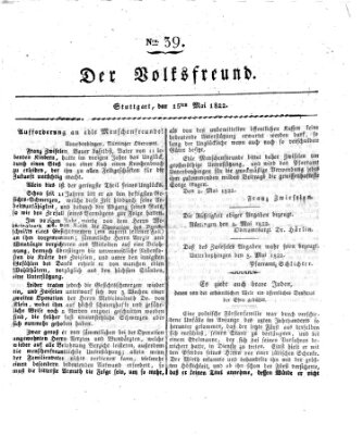 Der Volksfreund (Der Volksfreund aus Schwaben) Mittwoch 15. Mai 1822