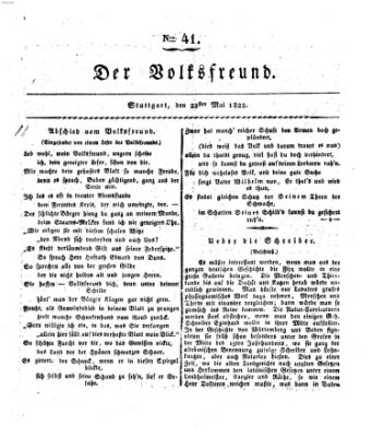 Der Volksfreund (Der Volksfreund aus Schwaben) Mittwoch 22. Mai 1822