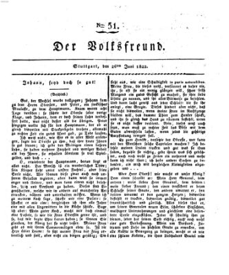 Der Volksfreund (Der Volksfreund aus Schwaben) Mittwoch 26. Juni 1822