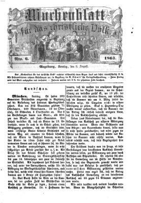 Wochenblatt für das christliche Volk Sonntag 9. August 1863