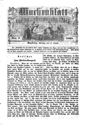 Wochenblatt für das christliche Volk Sonntag 30. August 1863