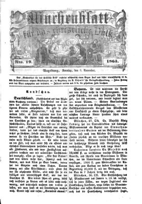 Wochenblatt für das christliche Volk Sonntag 8. November 1863