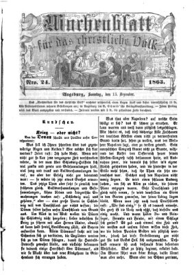 Wochenblatt für das christliche Volk Sonntag 13. Dezember 1863