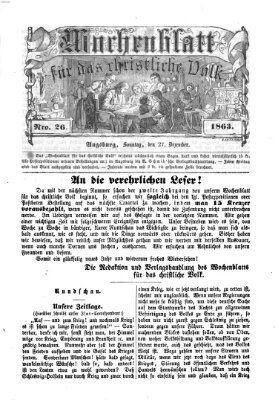 Wochenblatt für das christliche Volk Sonntag 27. Dezember 1863