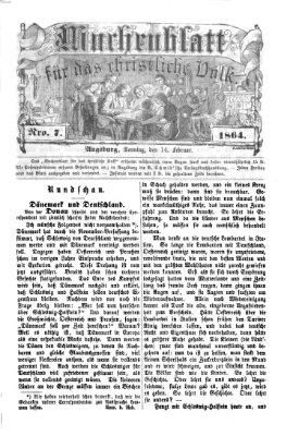 Wochenblatt für das christliche Volk Sonntag 14. Februar 1864