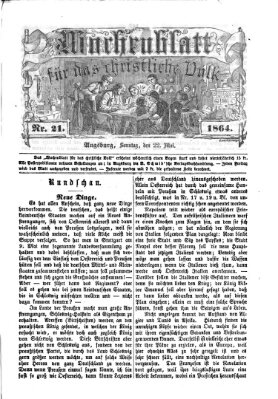 Wochenblatt für das christliche Volk Sonntag 22. Mai 1864