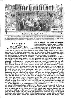Wochenblatt für das christliche Volk Sonntag 2. Oktober 1864