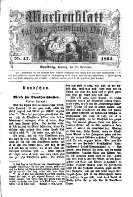 Wochenblatt für das christliche Volk Sonntag 20. November 1864