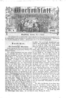 Wochenblatt für das christliche Volk Sonntag 8. Januar 1865