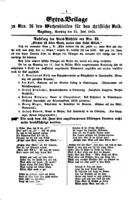 Wochenblatt für das christliche Volk Sonntag 25. Juni 1865