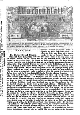 Wochenblatt für das christliche Volk Sonntag 11. Februar 1866