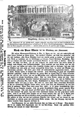 Wochenblatt für das christliche Volk Sonntag 25. März 1866