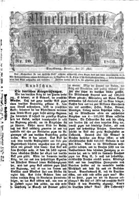 Wochenblatt für das christliche Volk Sonntag 20. Mai 1866