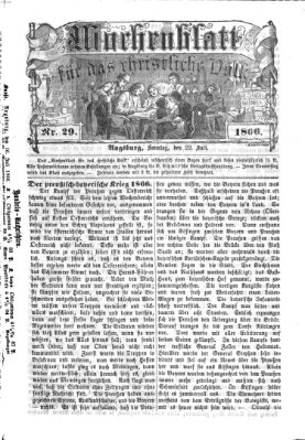 Wochenblatt für das christliche Volk Sonntag 22. Juli 1866