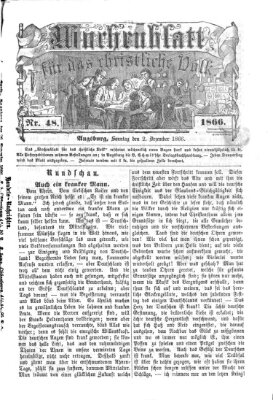 Wochenblatt für das christliche Volk Sonntag 2. Dezember 1866