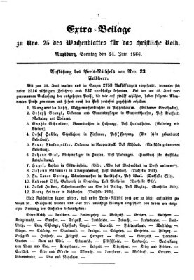 Wochenblatt für das christliche Volk Sonntag 24. Juni 1866