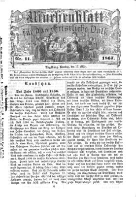 Wochenblatt für das christliche Volk Sonntag 17. März 1867