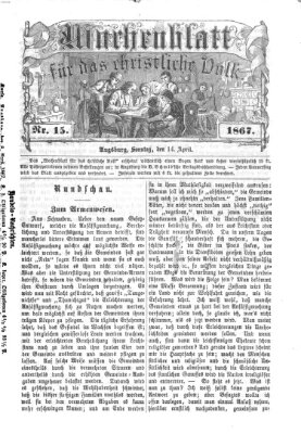 Wochenblatt für das christliche Volk Sonntag 14. April 1867