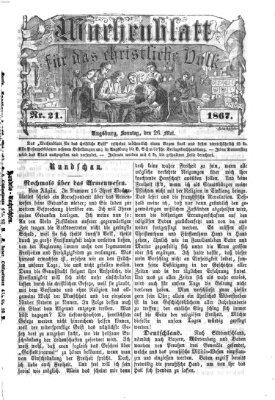 Wochenblatt für das christliche Volk Sonntag 26. Mai 1867