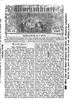 Wochenblatt für das christliche Volk Sonntag 13. Oktober 1867