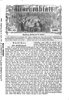 Wochenblatt für das christliche Volk Sonntag 20. Oktober 1867