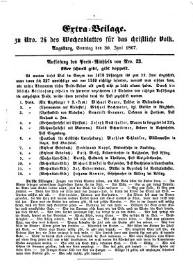 Wochenblatt für das christliche Volk Sonntag 30. Juni 1867