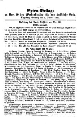 Wochenblatt für das christliche Volk Sonntag 6. Oktober 1867