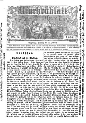 Wochenblatt für das christliche Volk Sonntag 23. Februar 1868