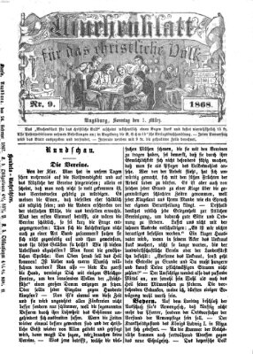 Wochenblatt für das christliche Volk Sonntag 1. März 1868