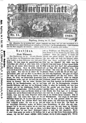 Wochenblatt für das christliche Volk Sonntag 12. April 1868