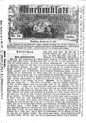 Wochenblatt für das christliche Volk Sonntag 10. Mai 1868