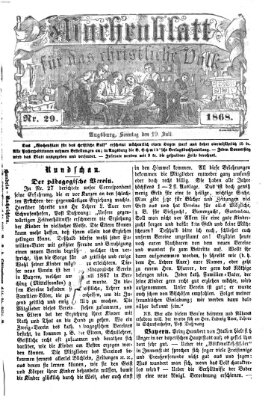 Wochenblatt für das christliche Volk Sonntag 19. Juli 1868