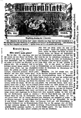 Wochenblatt für das christliche Volk Sonntag 1. November 1868