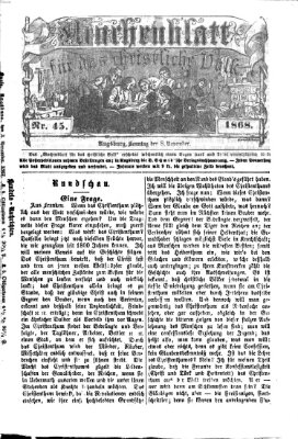 Wochenblatt für das christliche Volk Sonntag 8. November 1868