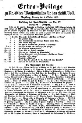 Wochenblatt für das christliche Volk Sonntag 4. Oktober 1868