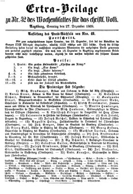 Wochenblatt für das christliche Volk Sonntag 27. Dezember 1868