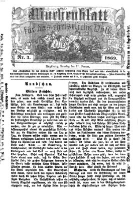 Wochenblatt für das christliche Volk Sonntag 17. Januar 1869