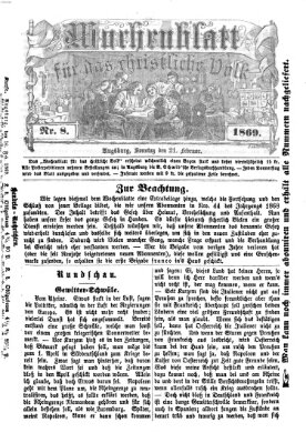 Wochenblatt für das christliche Volk Sonntag 21. Februar 1869