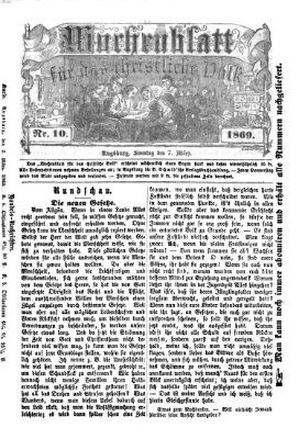 Wochenblatt für das christliche Volk Sonntag 7. März 1869