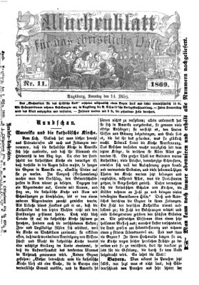 Wochenblatt für das christliche Volk Sonntag 14. März 1869