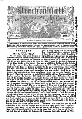 Wochenblatt für das christliche Volk Sonntag 28. November 1869