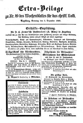 Wochenblatt für das christliche Volk Sonntag 5. Dezember 1869