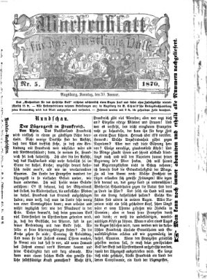 Wochenblatt für das christliche Volk Sonntag 30. Januar 1870